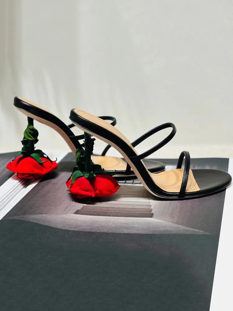 Rose Heels Strap Sandals