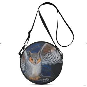 Round Canvas Bag - Owl