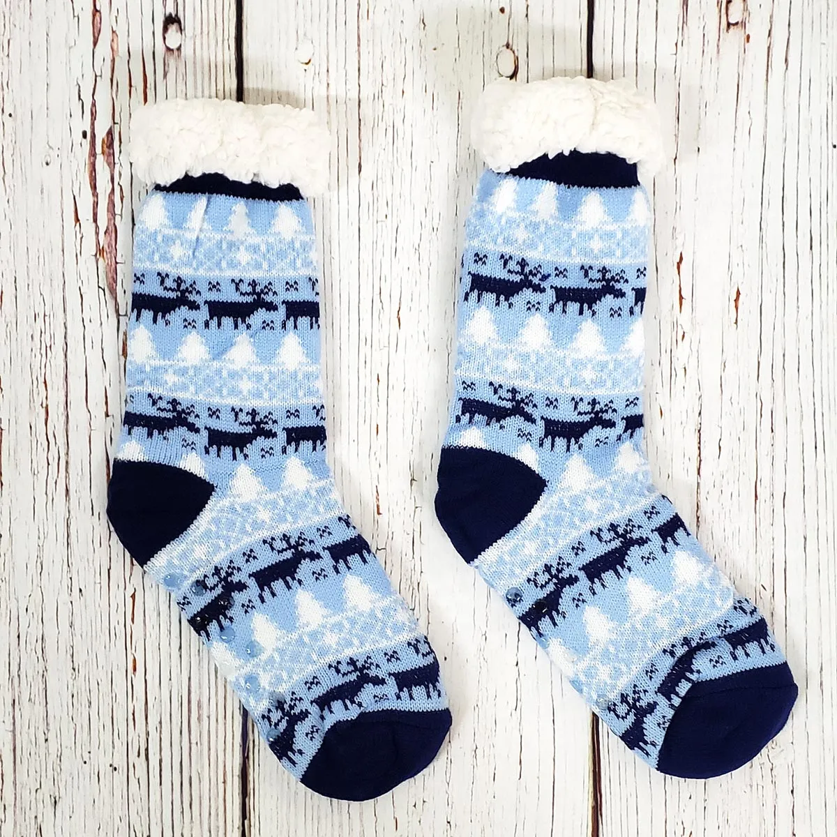 Roving Reindeer Sherpa Lined Socks