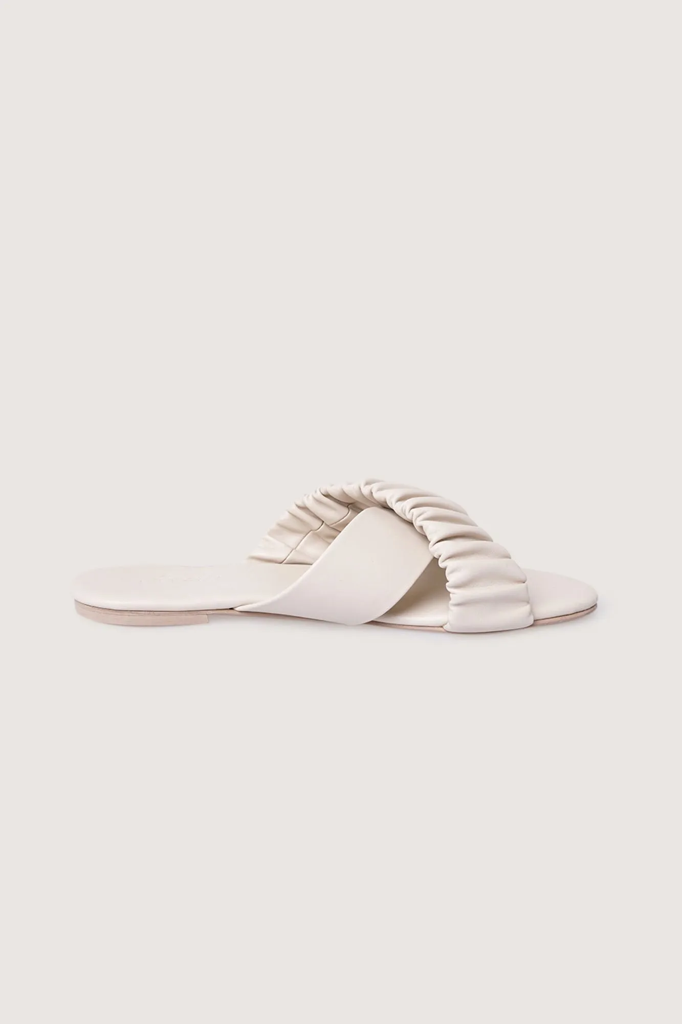 Ruched Criss Cross Slippers