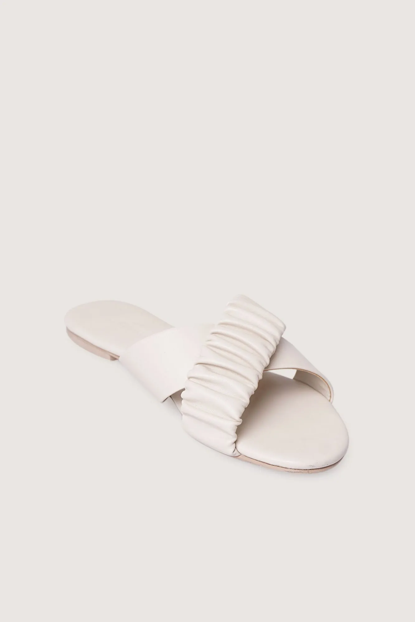 Ruched Criss Cross Slippers