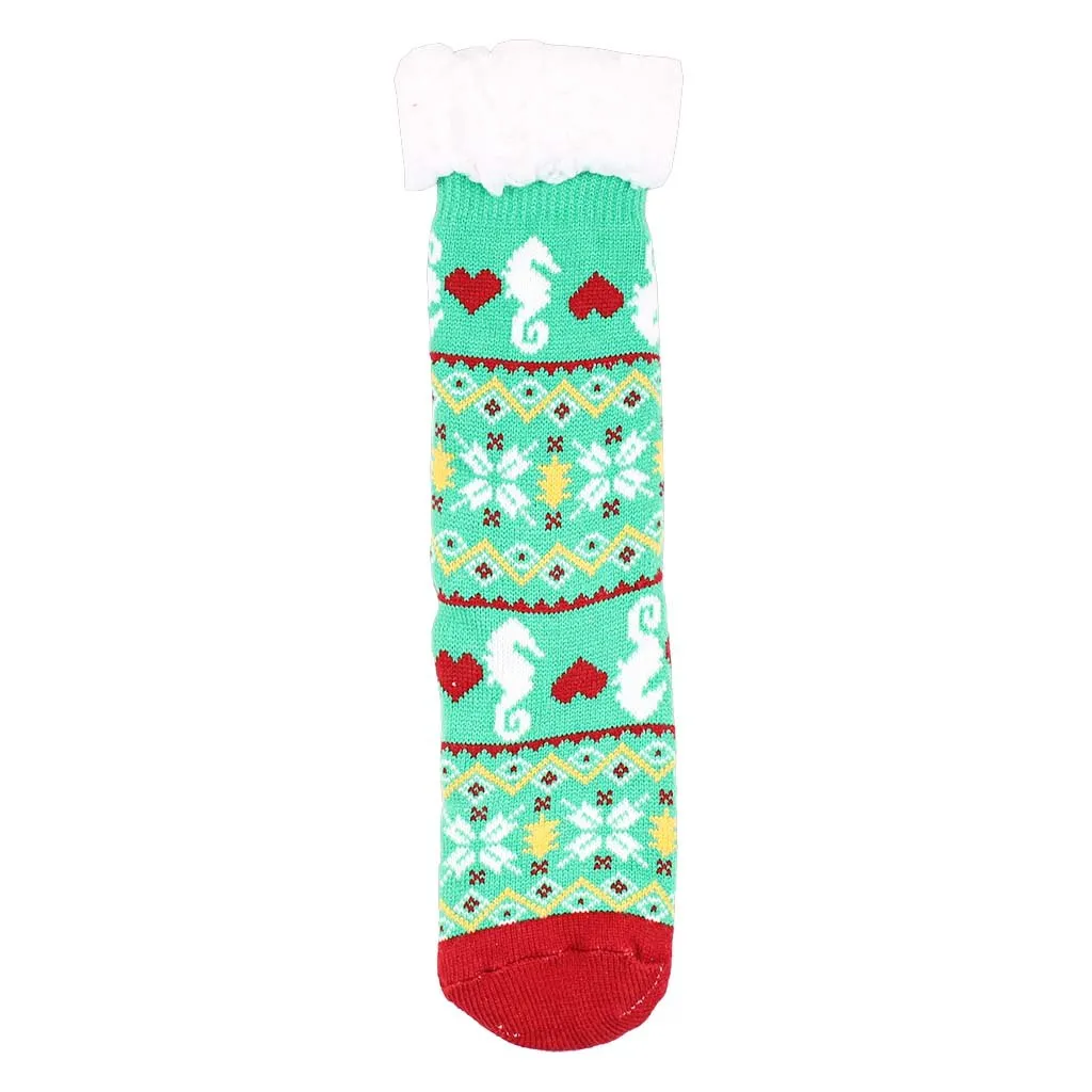 Seahorse Sherpa Lined Socks