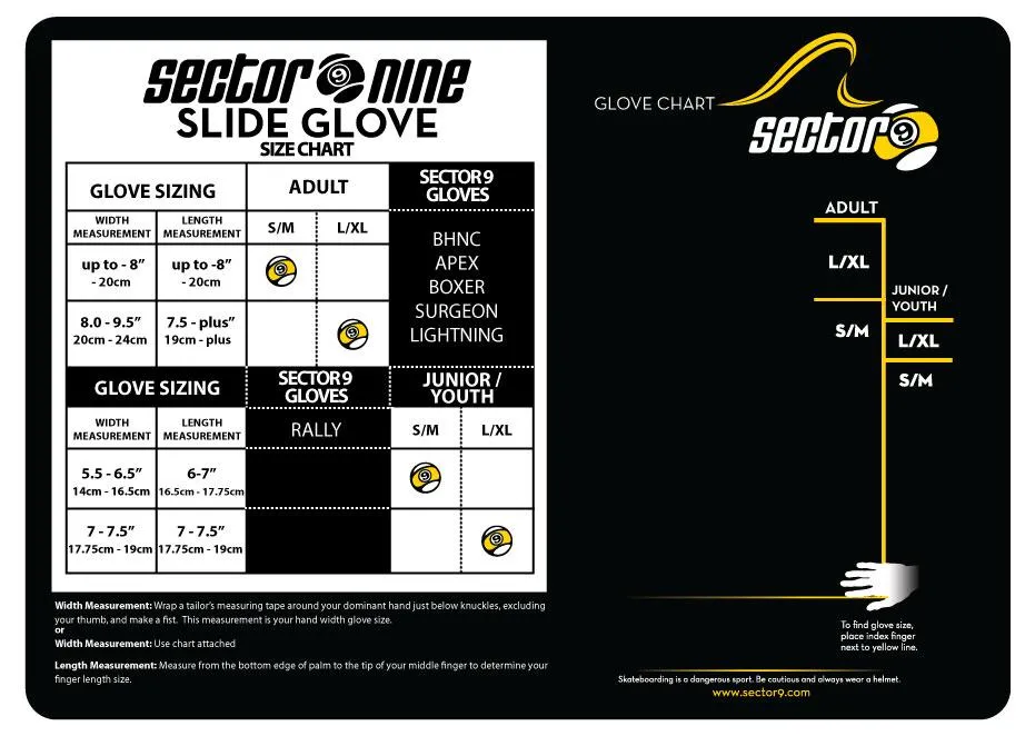 Sector 9 - RALLY YOUTH slide gloves (Hawaiian)