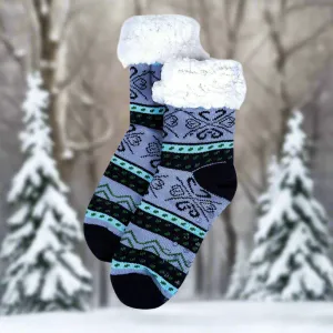 Sherpa Slipper Socks – Luxurious Fleece Interior & Non-Skid Soles
