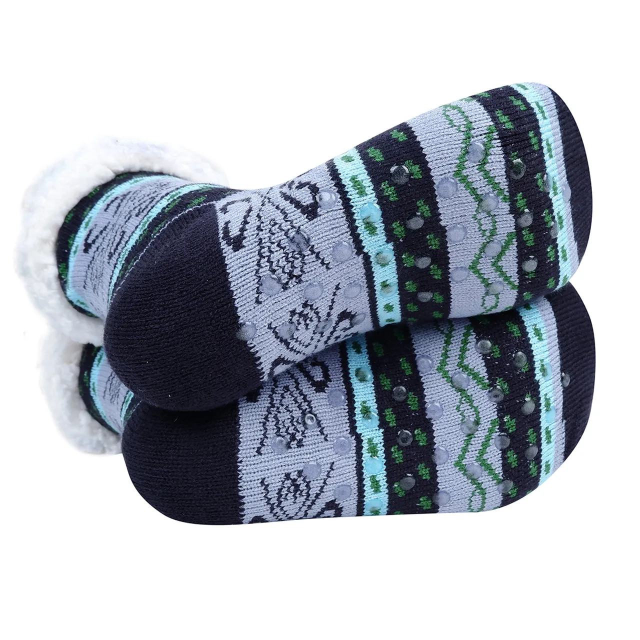 Sherpa Slipper Socks – Luxurious Fleece Interior & Non-Skid Soles