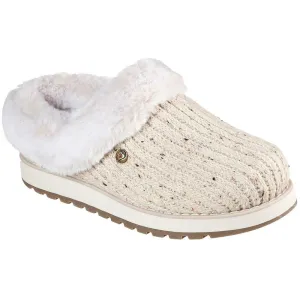 Skechers Ladies Keepsakes Instant Flashback Cream Slip On Mule Slippers 113411