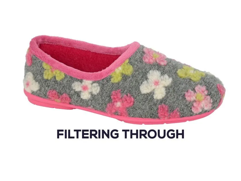 Sleepers LS382FM Womens Multi Flower Slipper