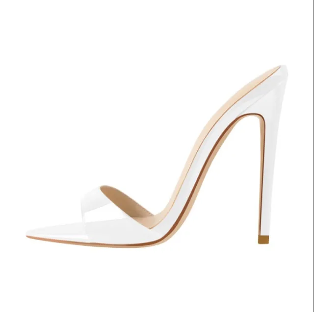 Slip On Thin High Sandals Big Size  Classic Fashion Lady