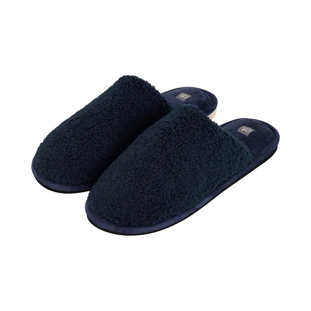Slippers - Cosy Sherpa - Navy - Mens