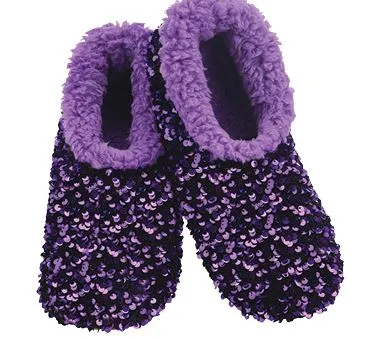 Snoozies - Purple Glam - Adult 9/10