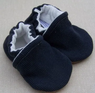 Snow and Arrow Cotton Knit Slippers - Navy