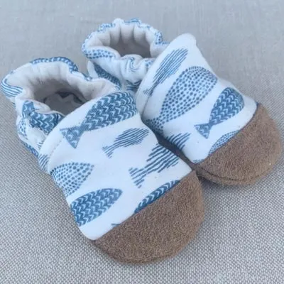 Snow and Arrow Cotton Knit Slippers - School of Fish