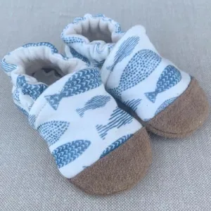 Snow and Arrow Cotton Knit Slippers - School of Fish