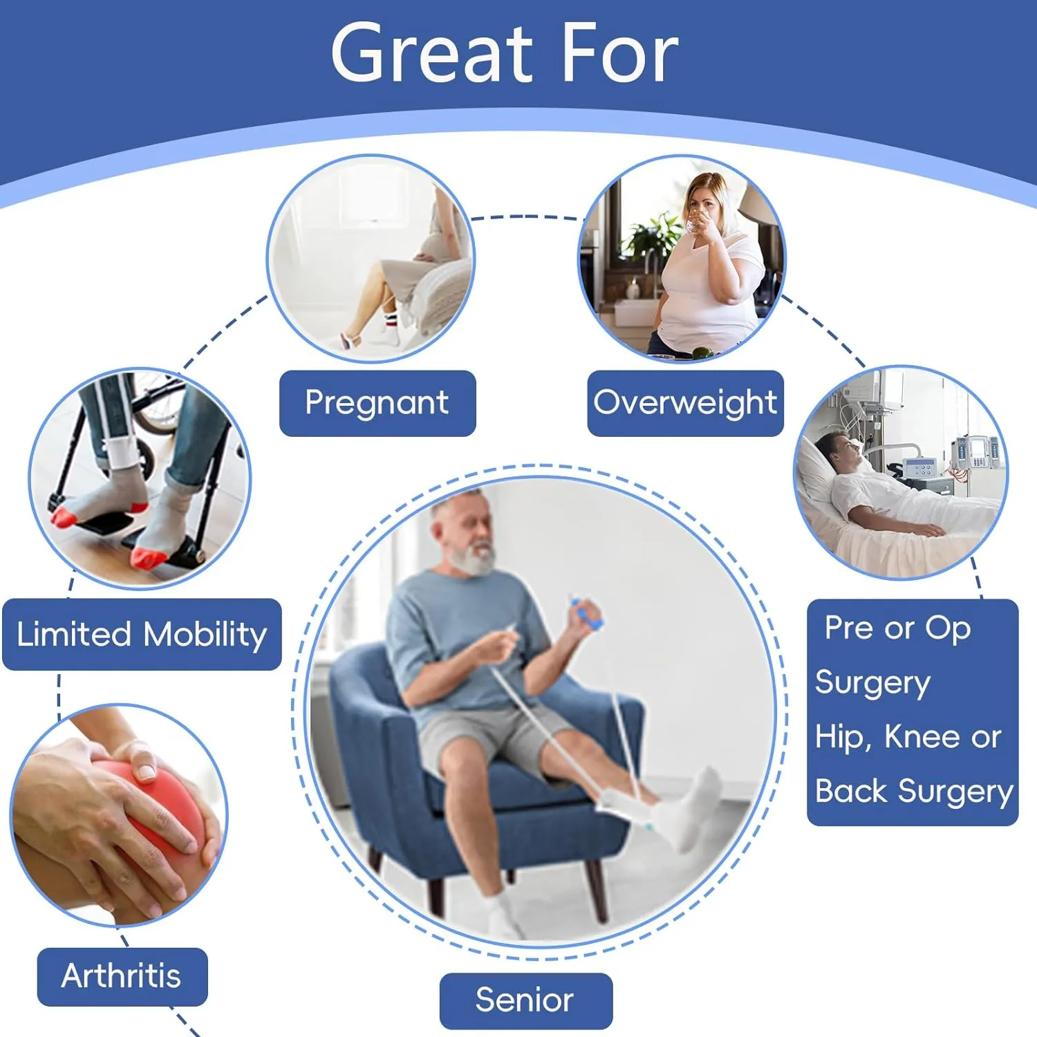 Sock Aid, Sock Aid Device for Seniors, Sock Helpers to Put on Your Socks with