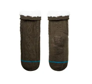 Stance Forest Slipper Sock Dark Green