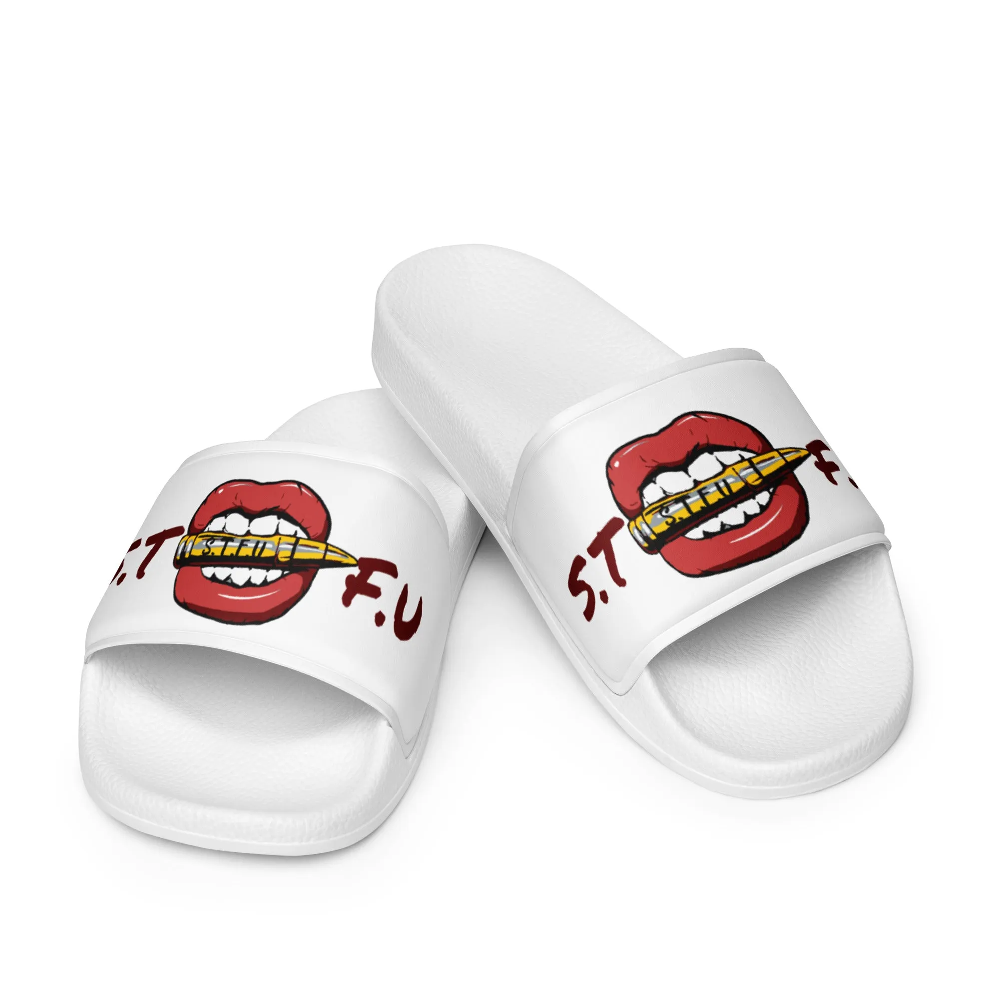 STFU Classic Logo Men’s slides - White