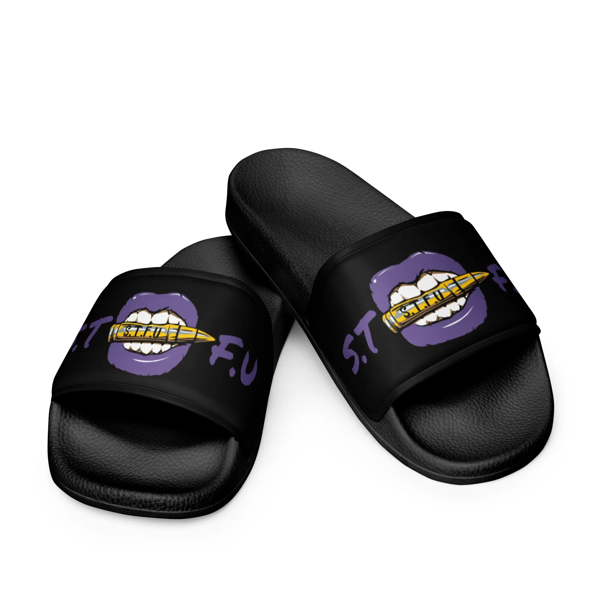 STFU Electric Purple Men’s slides - Black