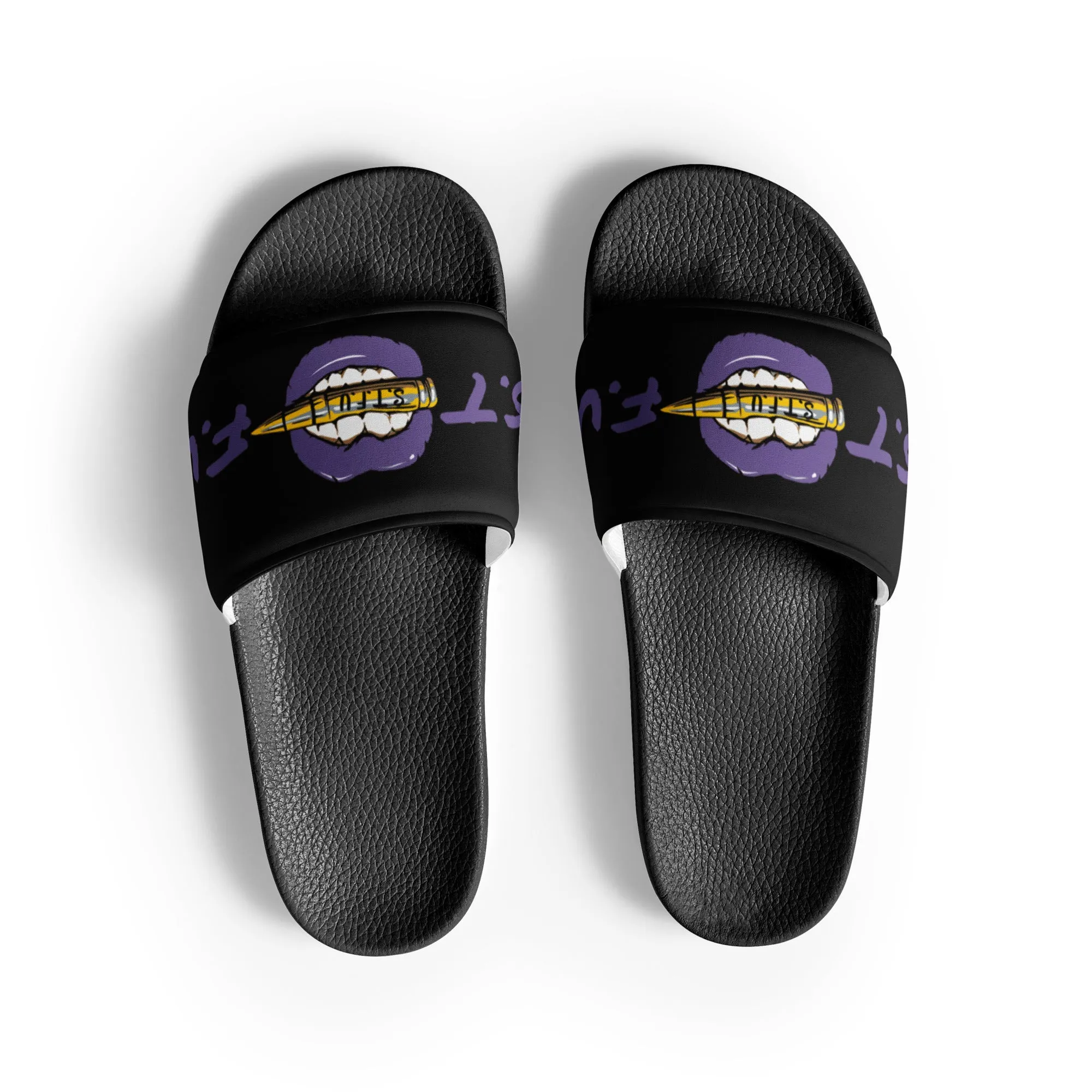 STFU Electric Purple Men’s slides - Black