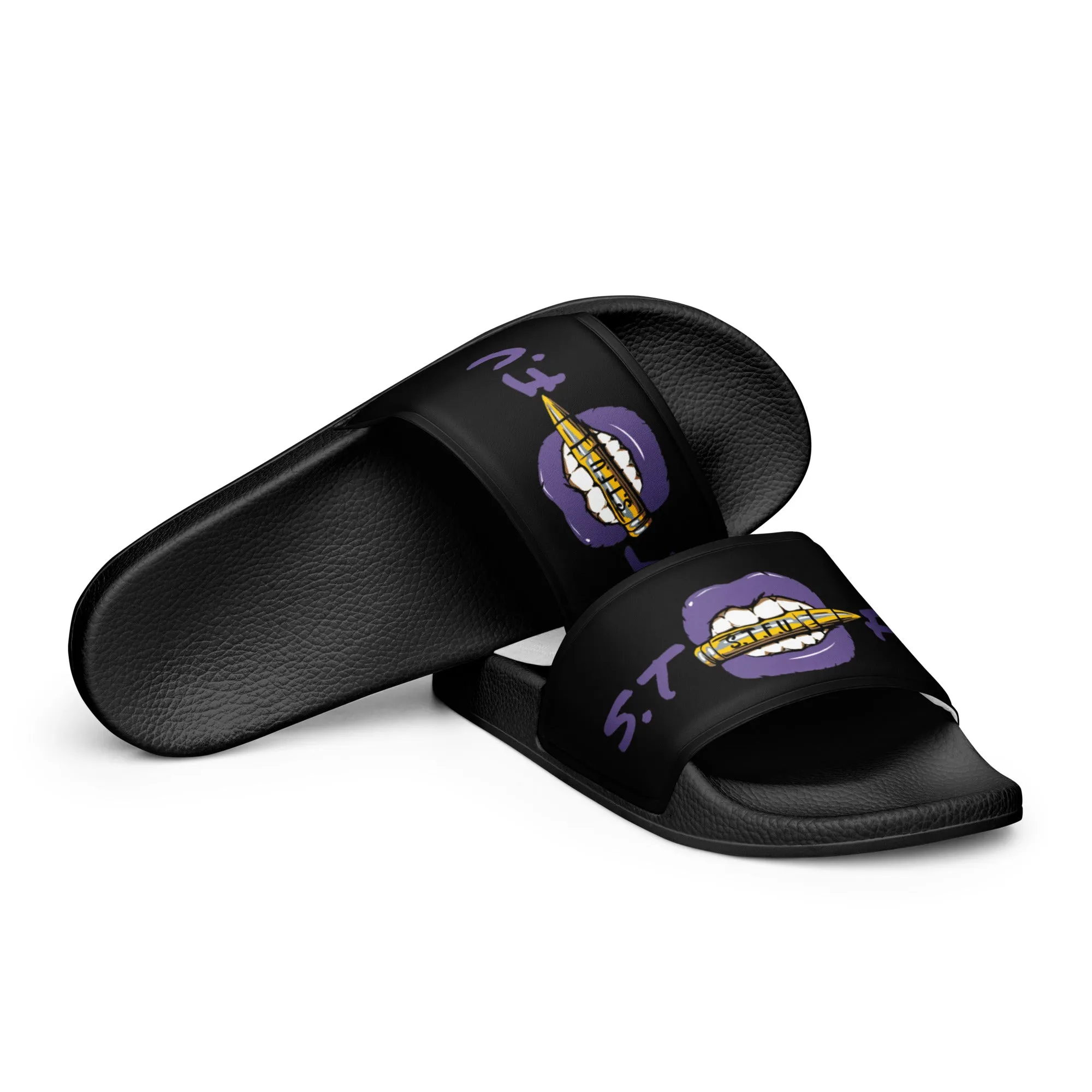 STFU Electric Purple Men’s slides - Black