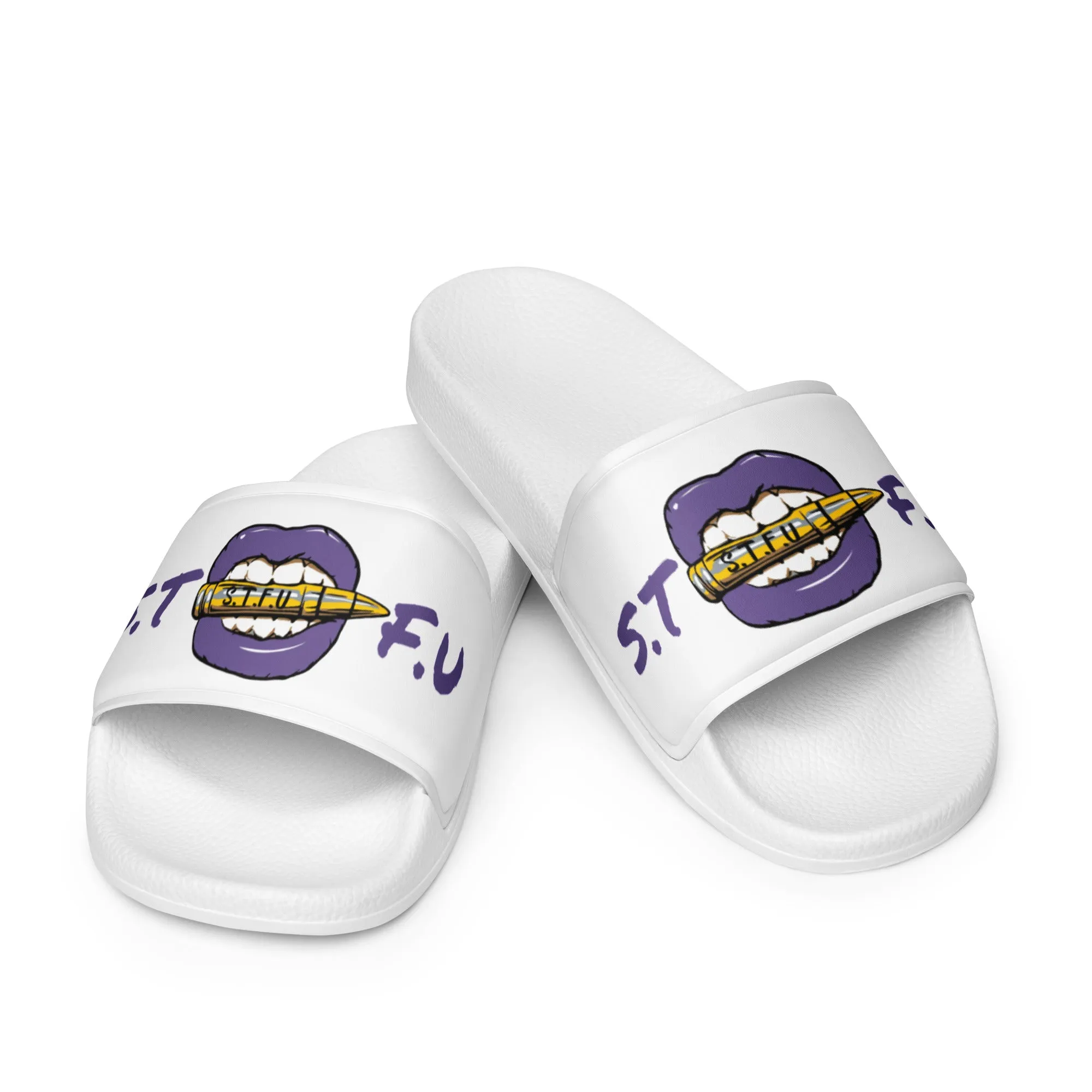 STFU Electric Purple Men’s slides - White