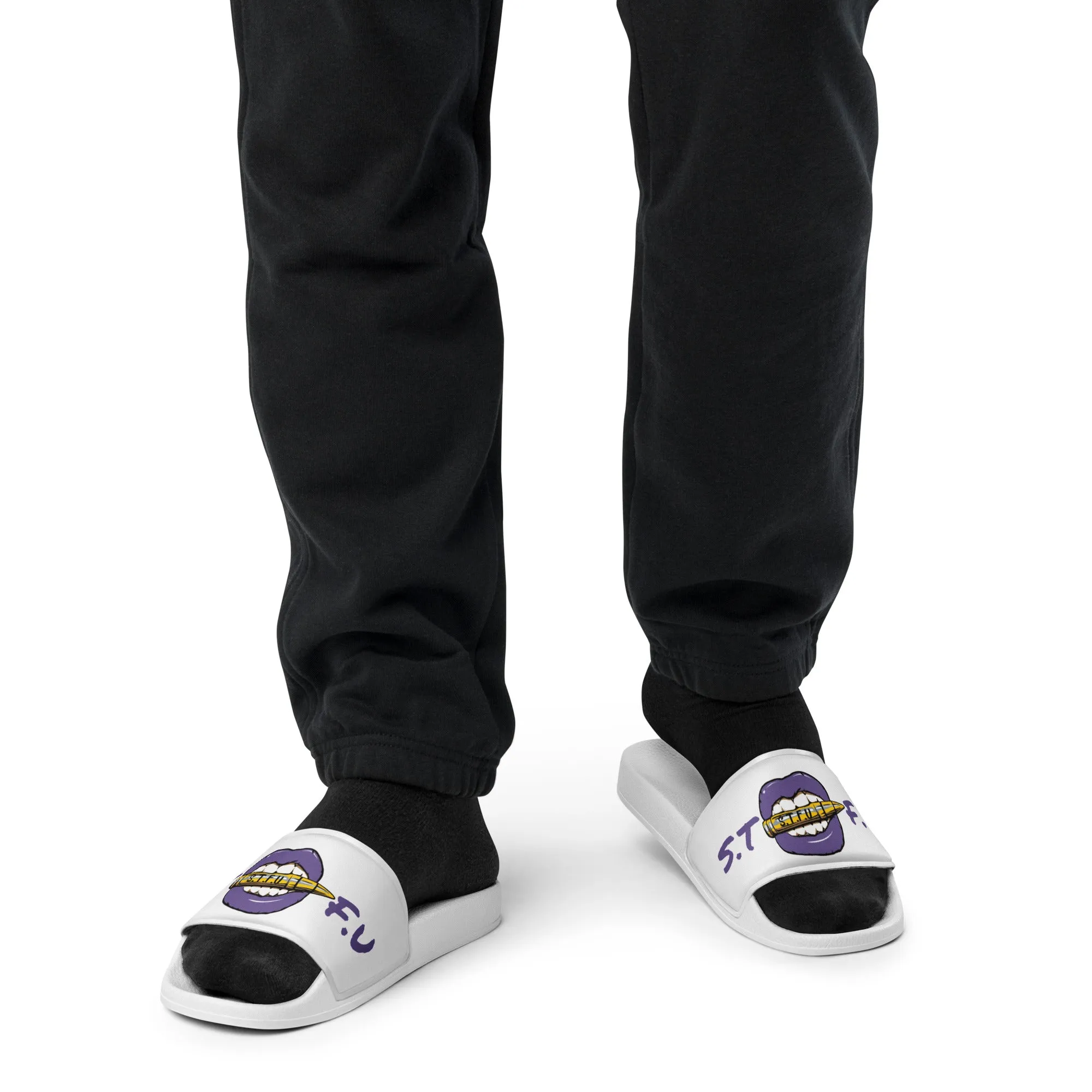 STFU Electric Purple Men’s slides - White