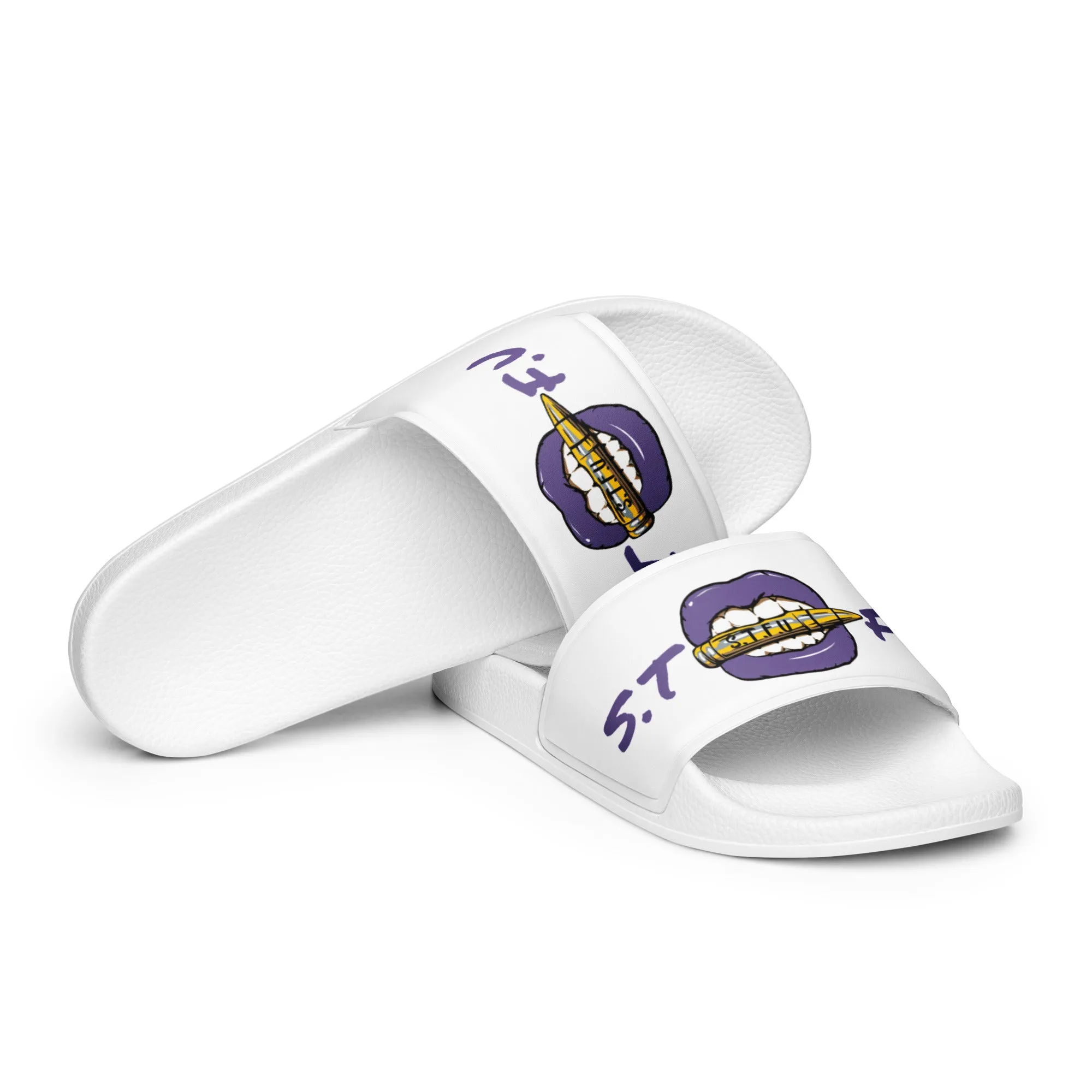 STFU Electric Purple Men’s slides - White