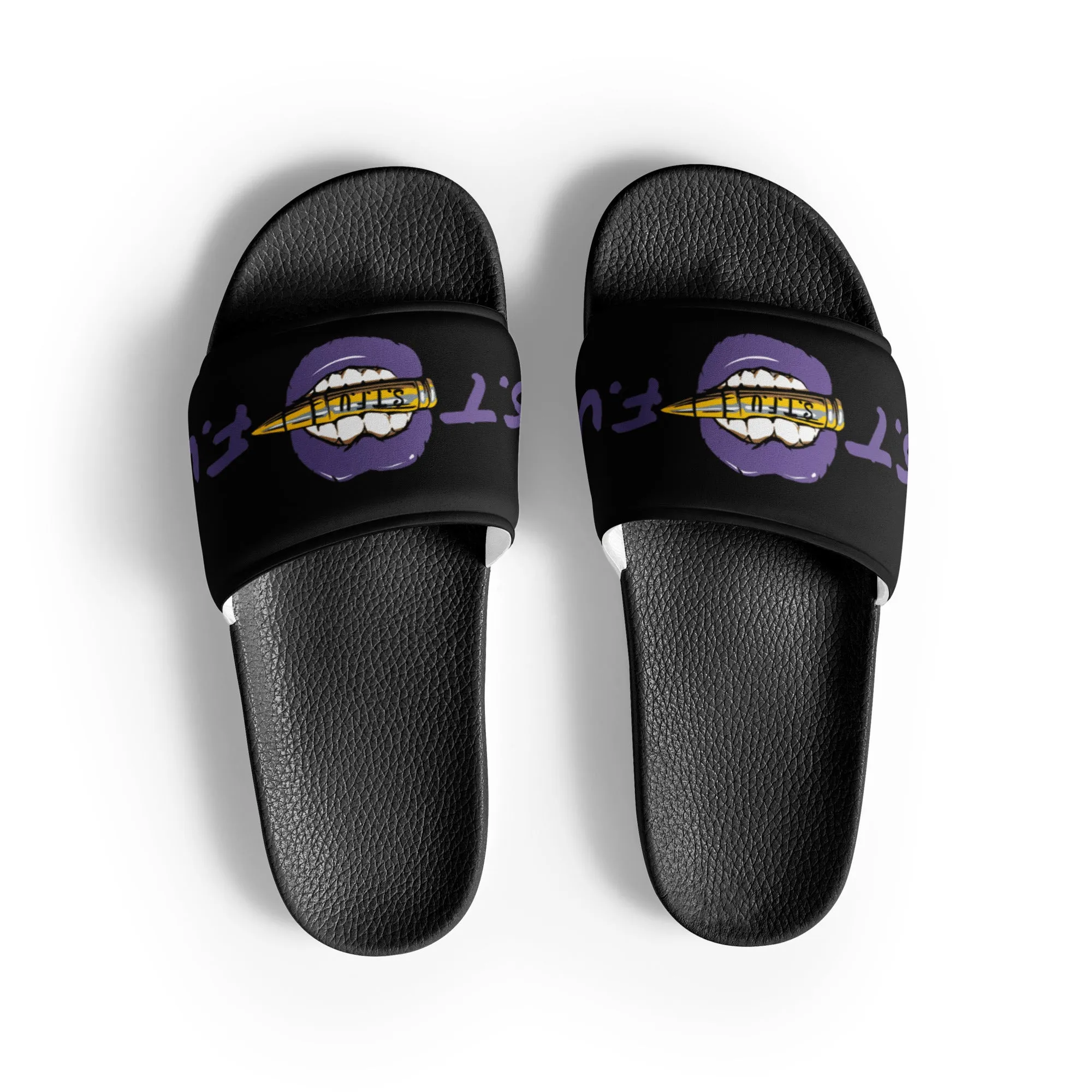STFU Electric Purple Women's slides - Black