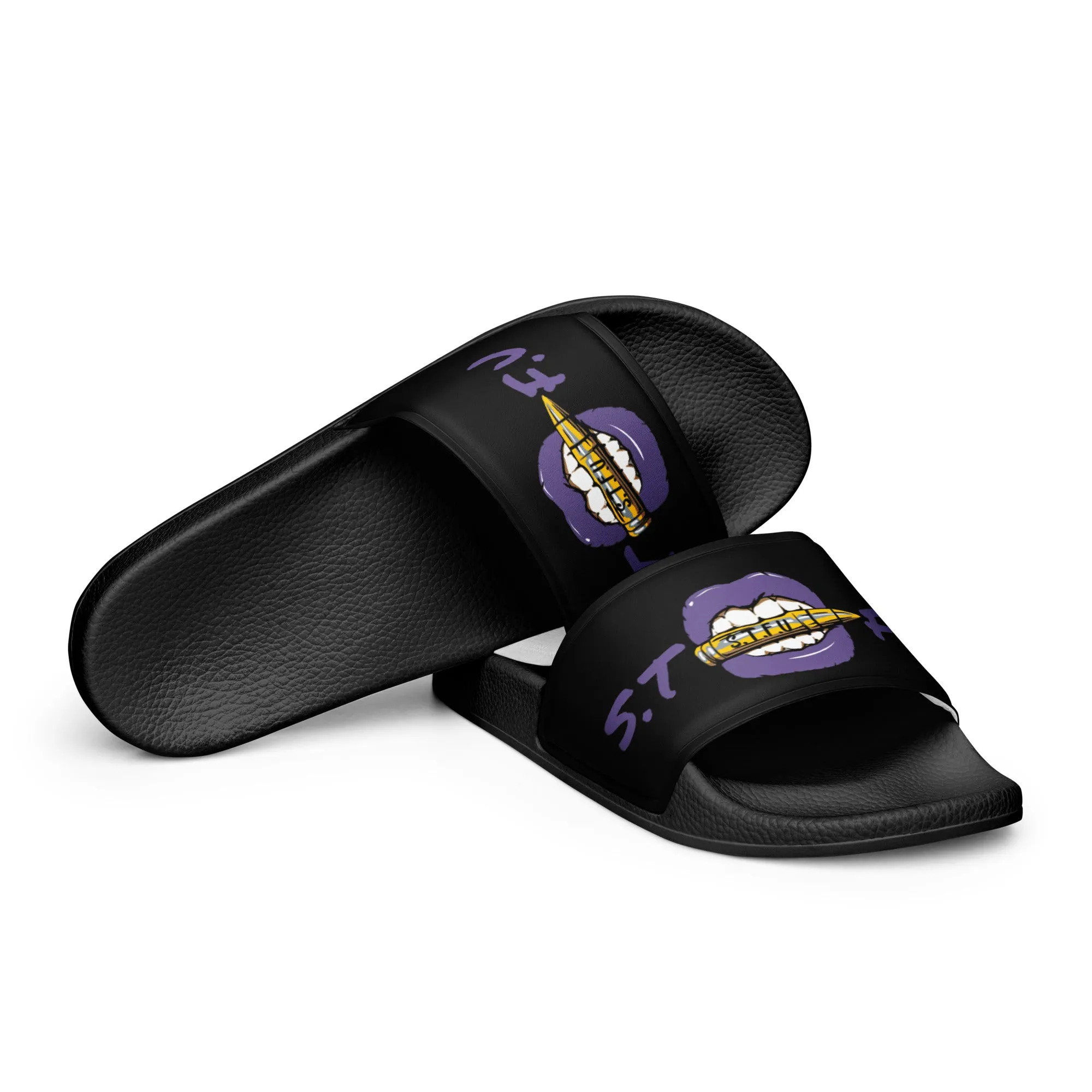STFU Electric Purple Women's slides - Black