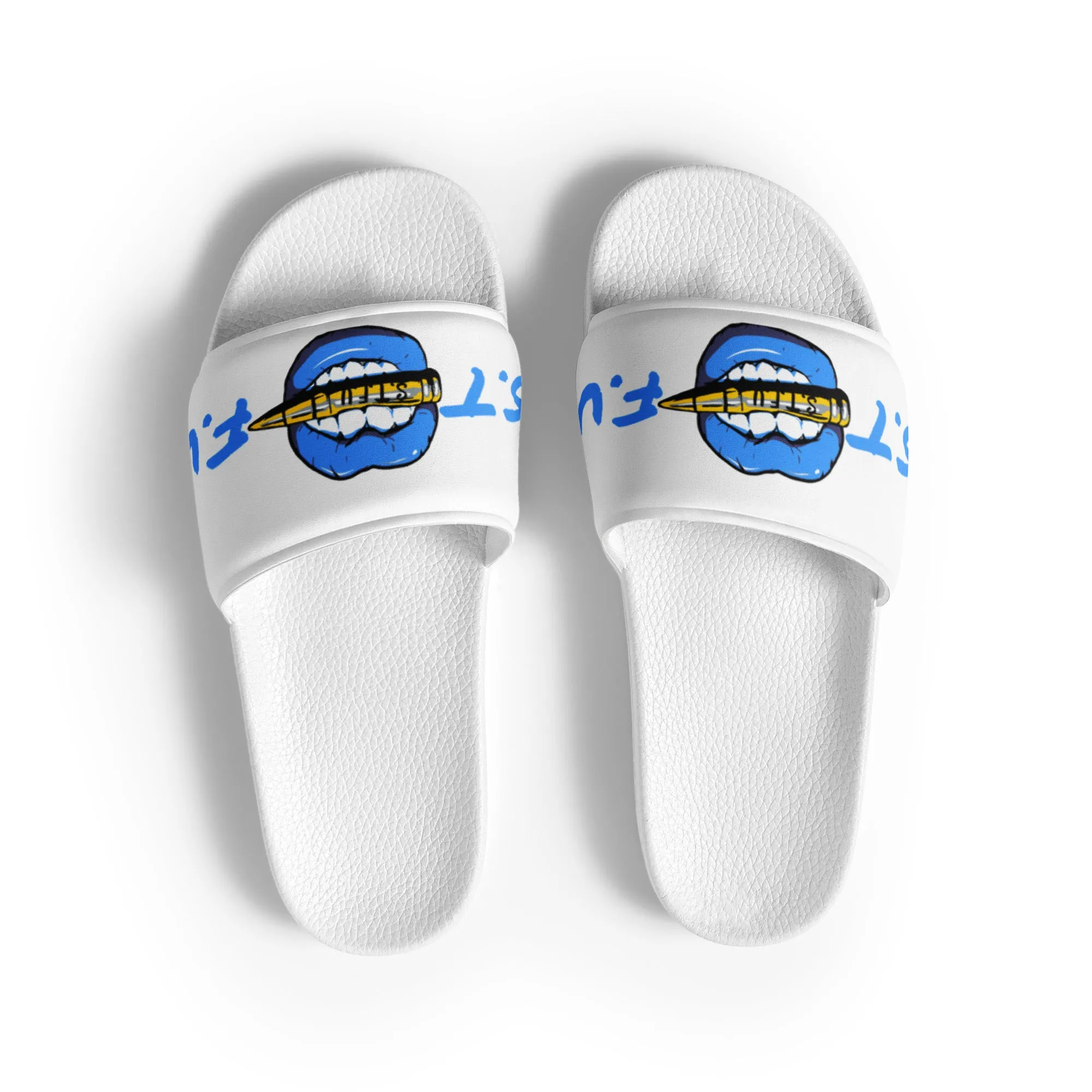 STFU Ice Blue Logo Women's slides - White