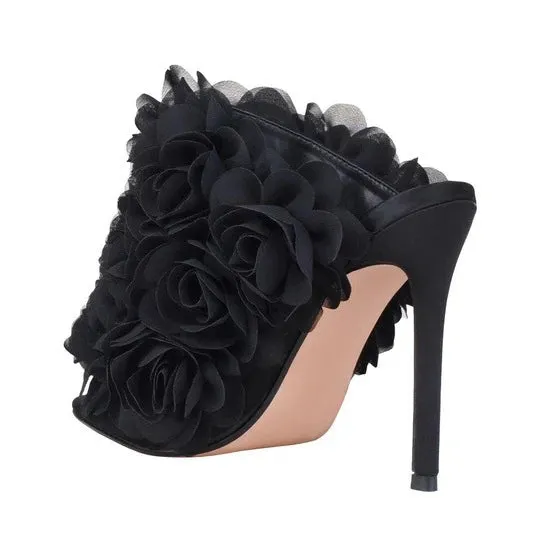 Suede Flower Slippers