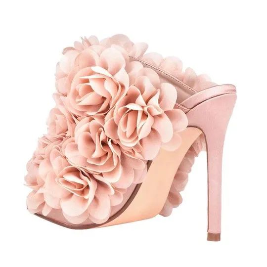 Suede Flower Slippers