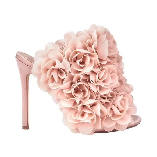 Suede Flower Slippers
