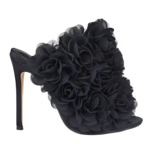 Suede Flower Slippers