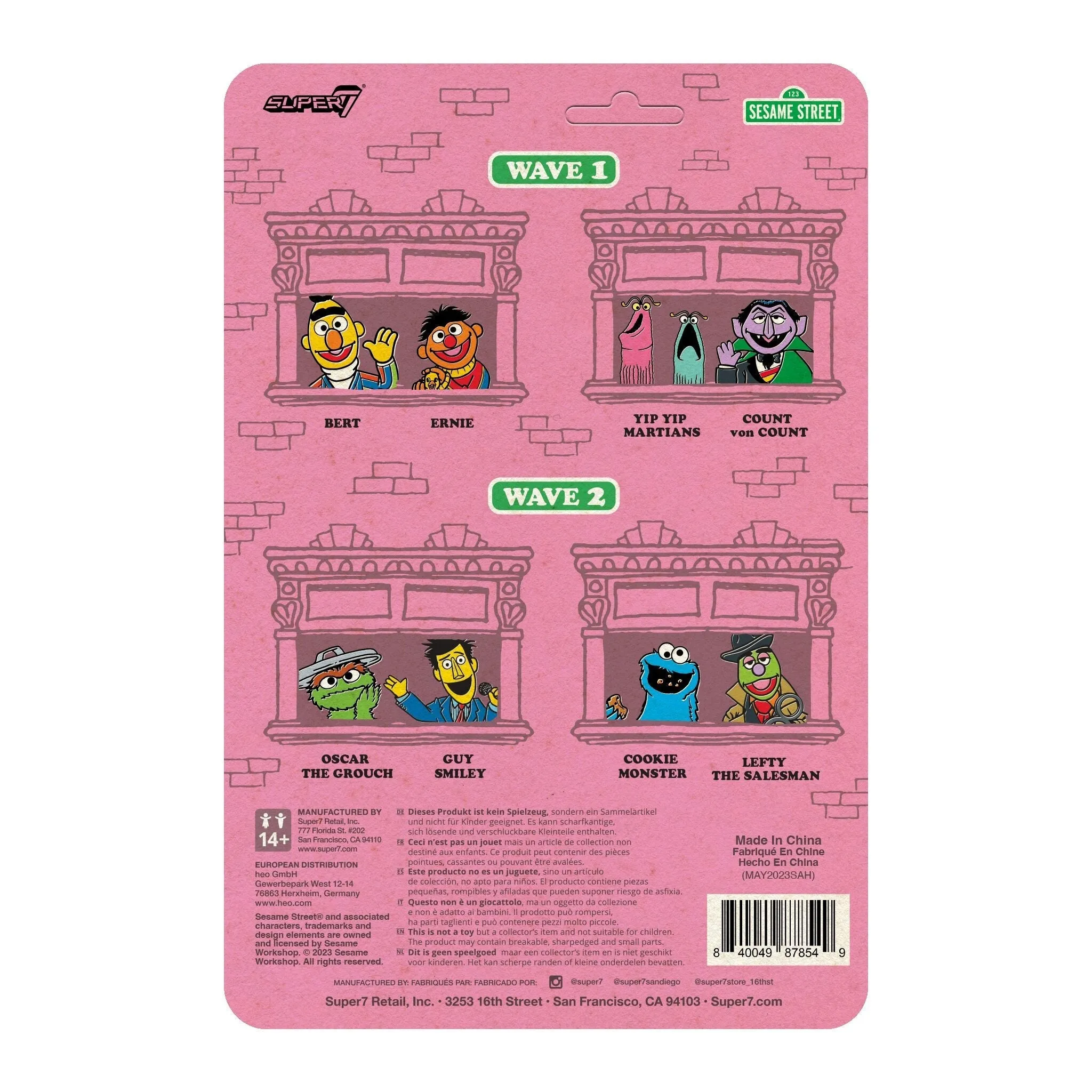 Super7 x SESAME STREET - COOKIE MONSTER ReAction Figure
