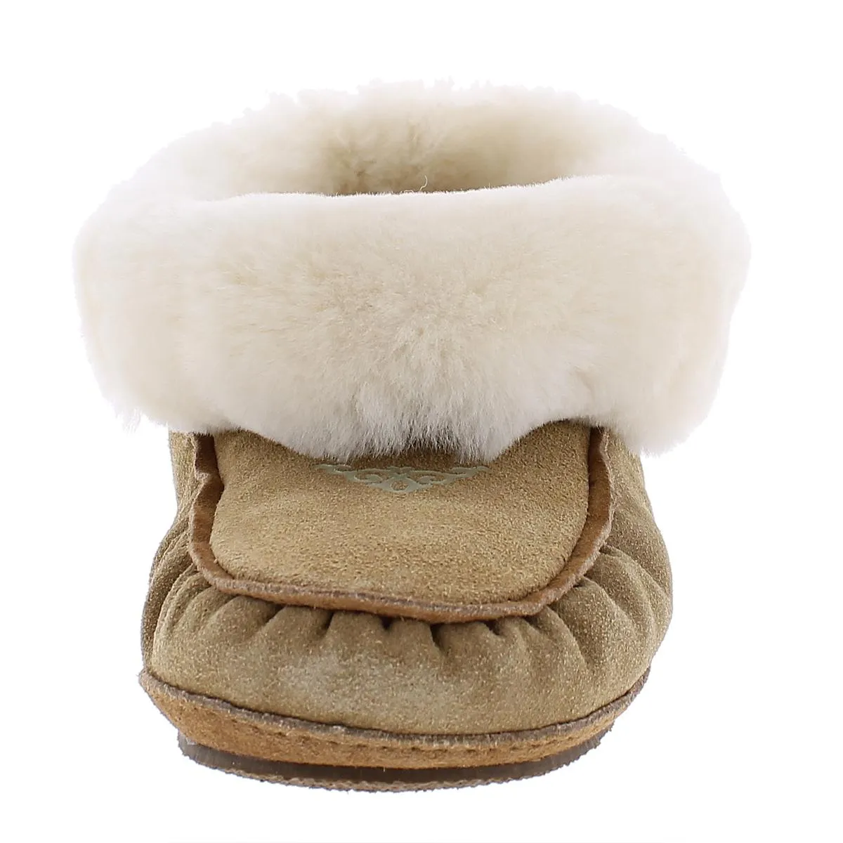 Superlamb Mens Navajo Suede Shearling Lined Moccasin Slippers
