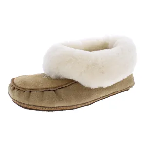 Superlamb Mens Navajo Suede Shearling Lined Moccasin Slippers