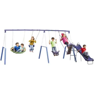 Surf n Swingin Swing Set - Galvanized