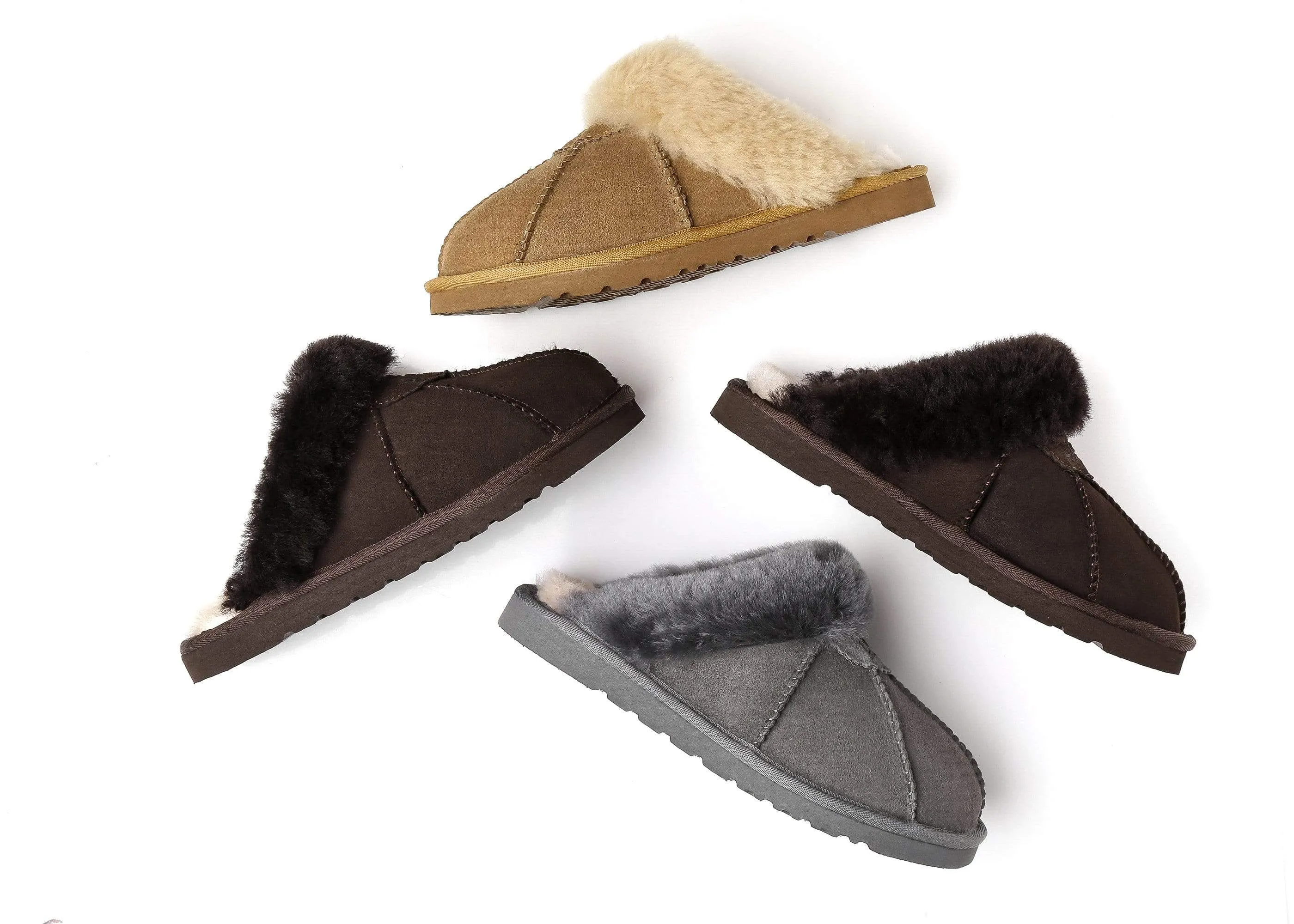 TARRAMARRA® Women And Men Robert Sheepskin Slippers Double Faced Sheepskin