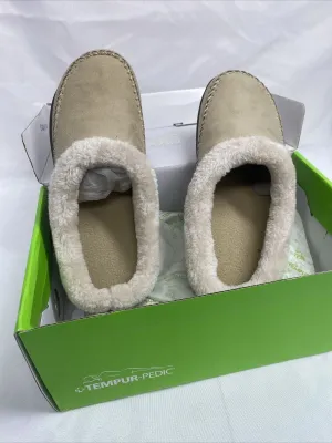 TEMPUR-PEDIC Comfort Slippers MicroSuede 8 Memory Foam Brookstone TP6029-101