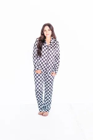 TH202 Black checkered PJ (OPEN SIZING)