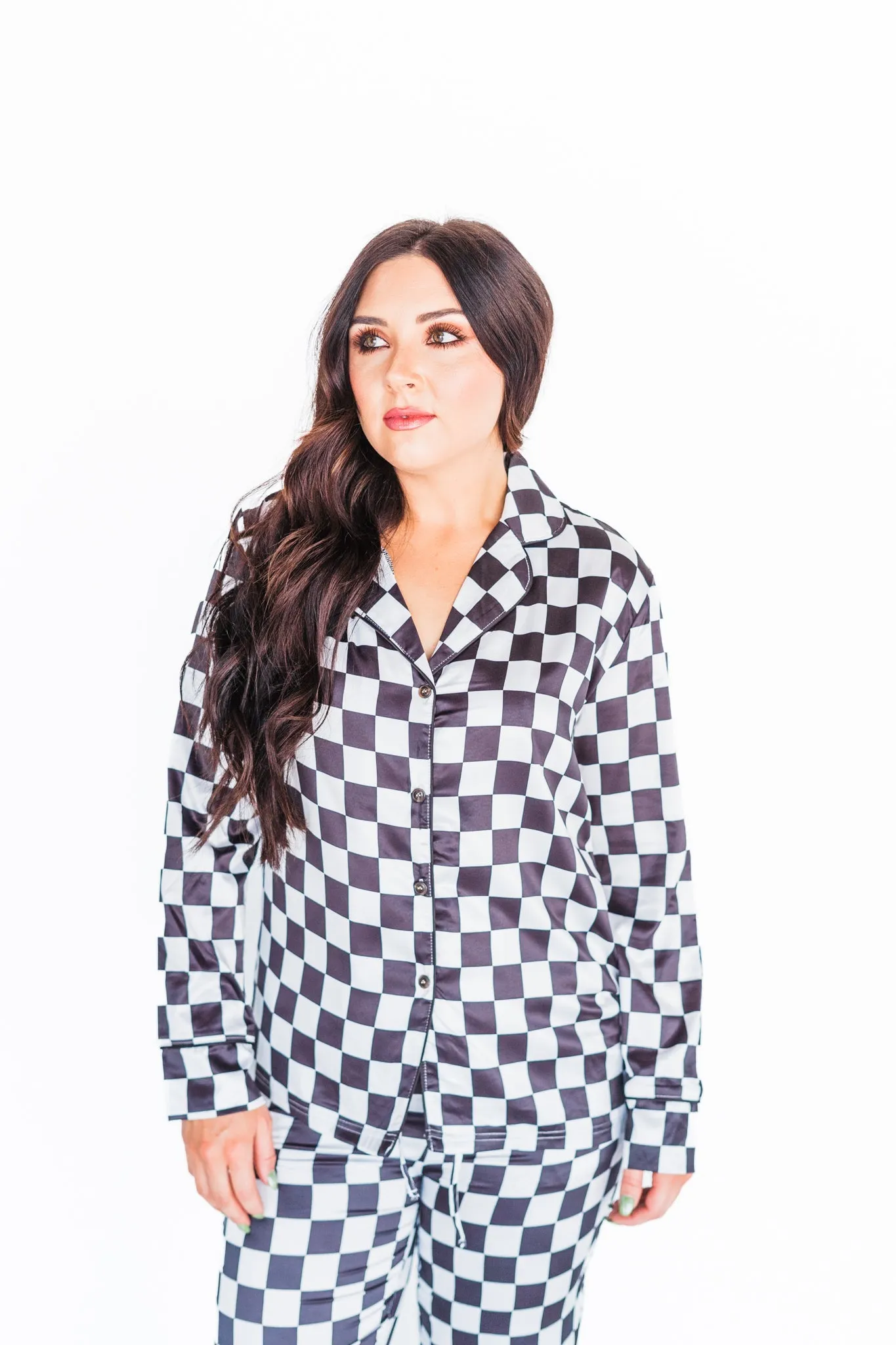 TH202 Black checkered PJ (OPEN SIZING)