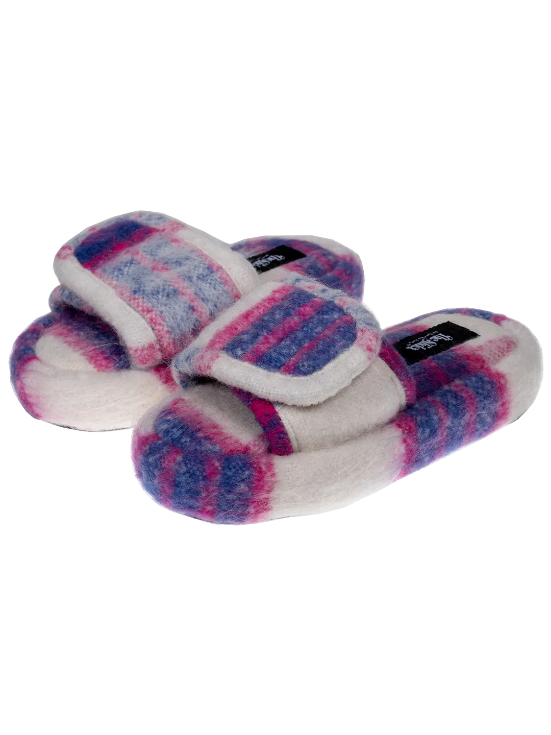 The Checked Wool Slides.