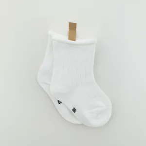 TINY TROVE RIBBED SOCKS SNOW