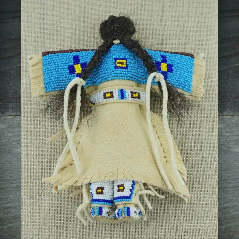 Traditional Buckskin Doll - Turquoise