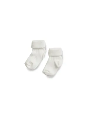 Turn Top Socks - Ivory