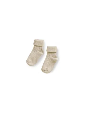 Turn Top Socks - Oatmeal Marl