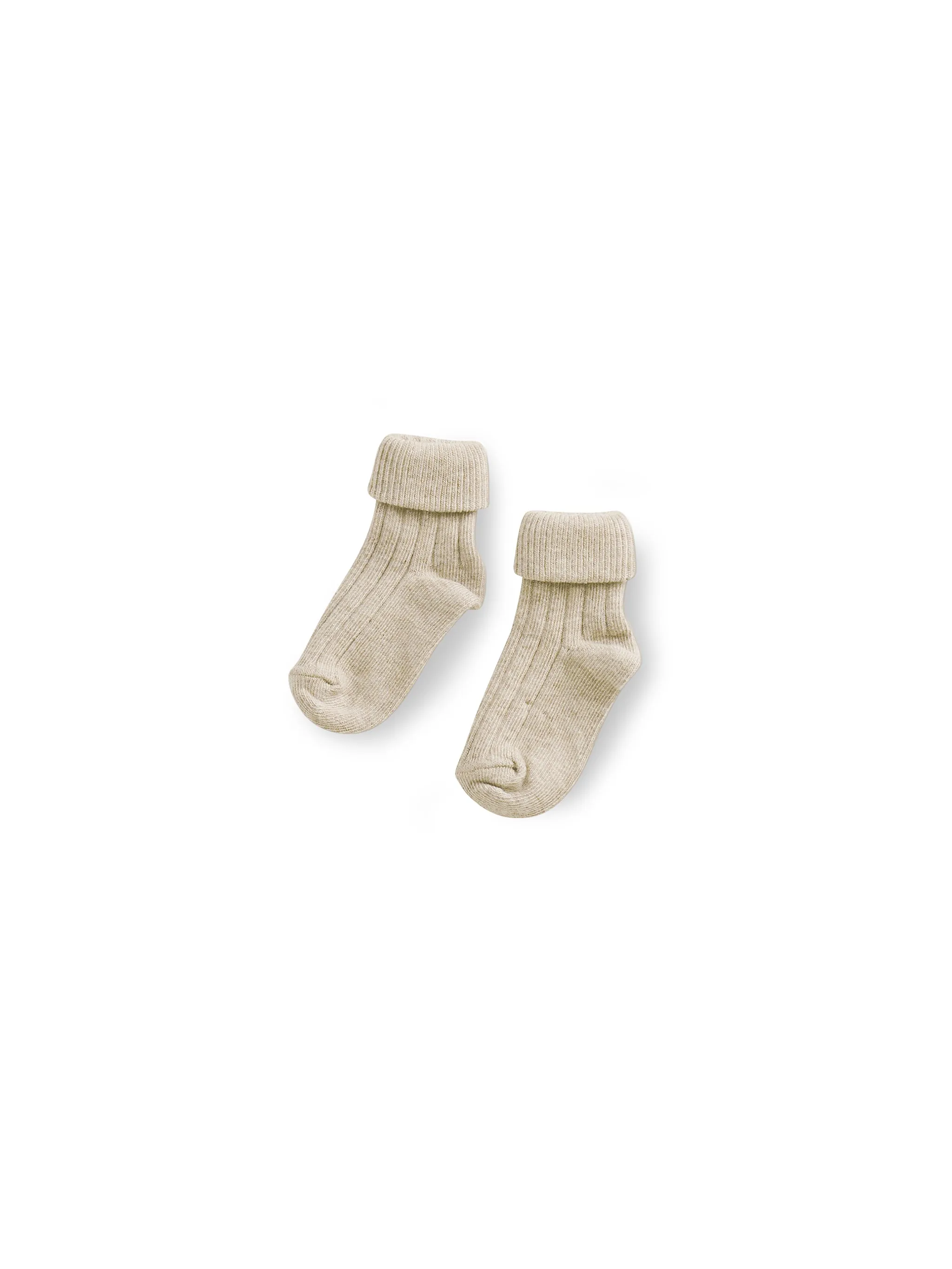Turn Top Socks - Oatmeal Marl