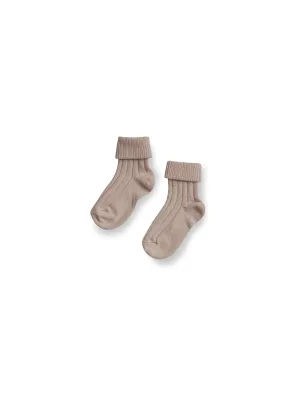 Turn Top Socks - Petal Pink