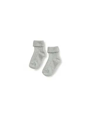 Turn Top Socks - Silver Grey Marl