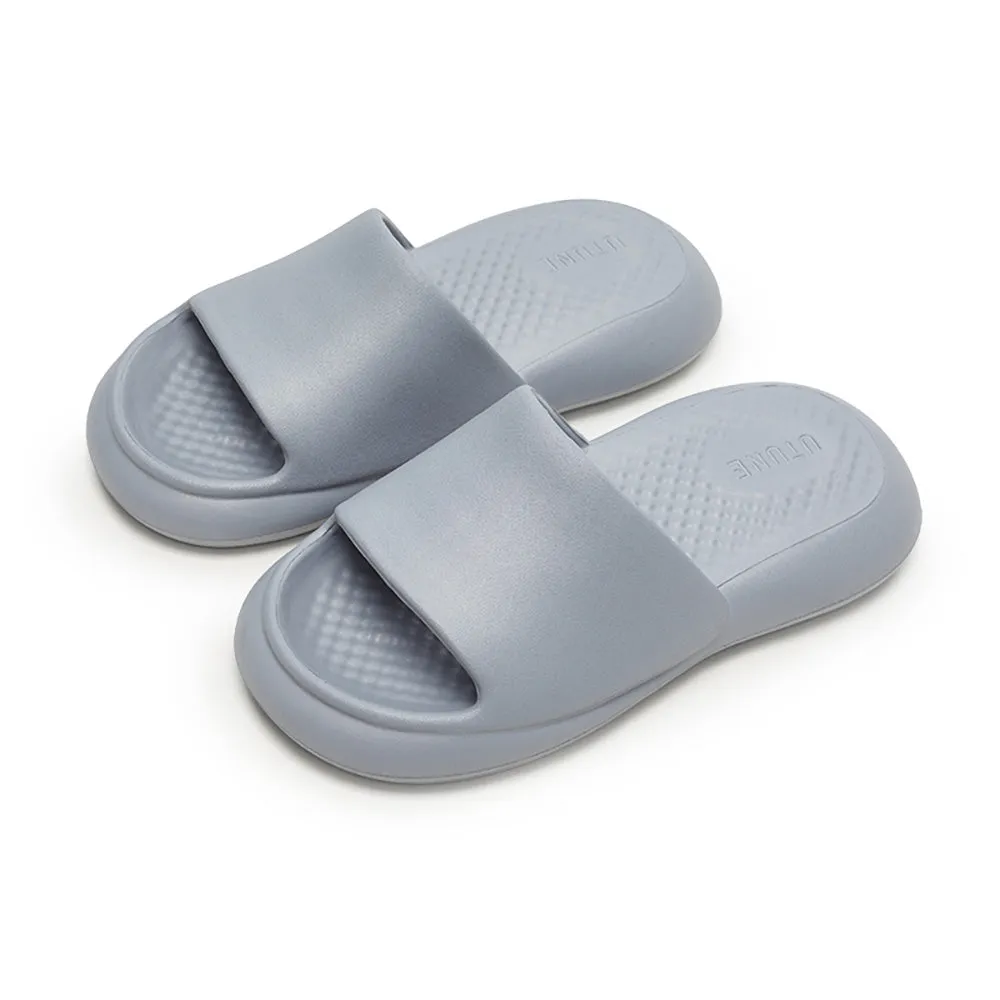 U-Tune Men's Pillow Slippers - Grey, Size 44-45